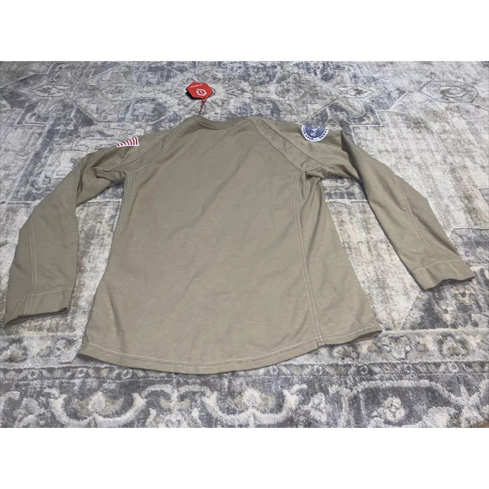 New Bulwark Women's IQ Series‎ Comfort Beige Knit Henley Sz Small Regular - Picture 9 of 9